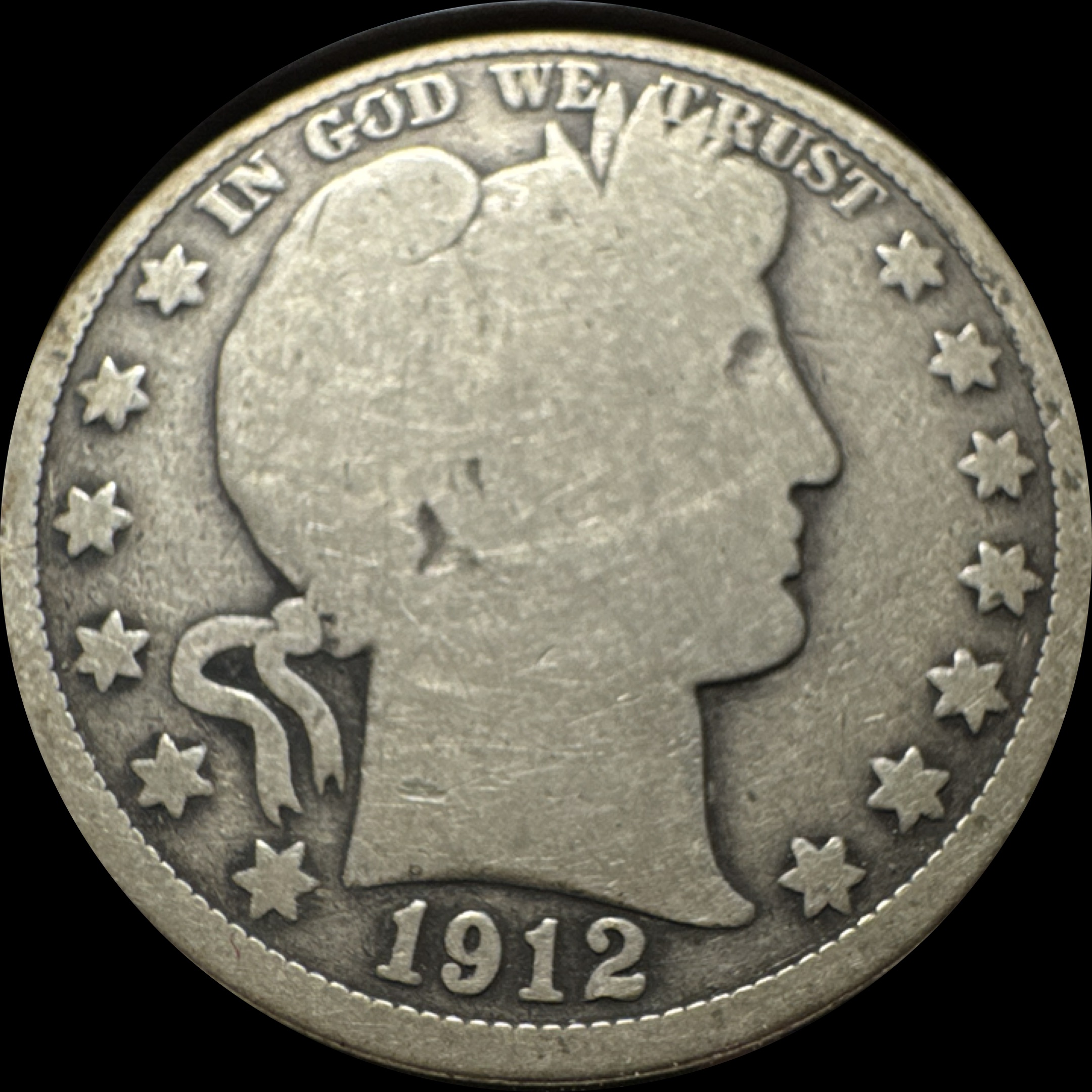 1912-P Barber Half Dollar Ungraded