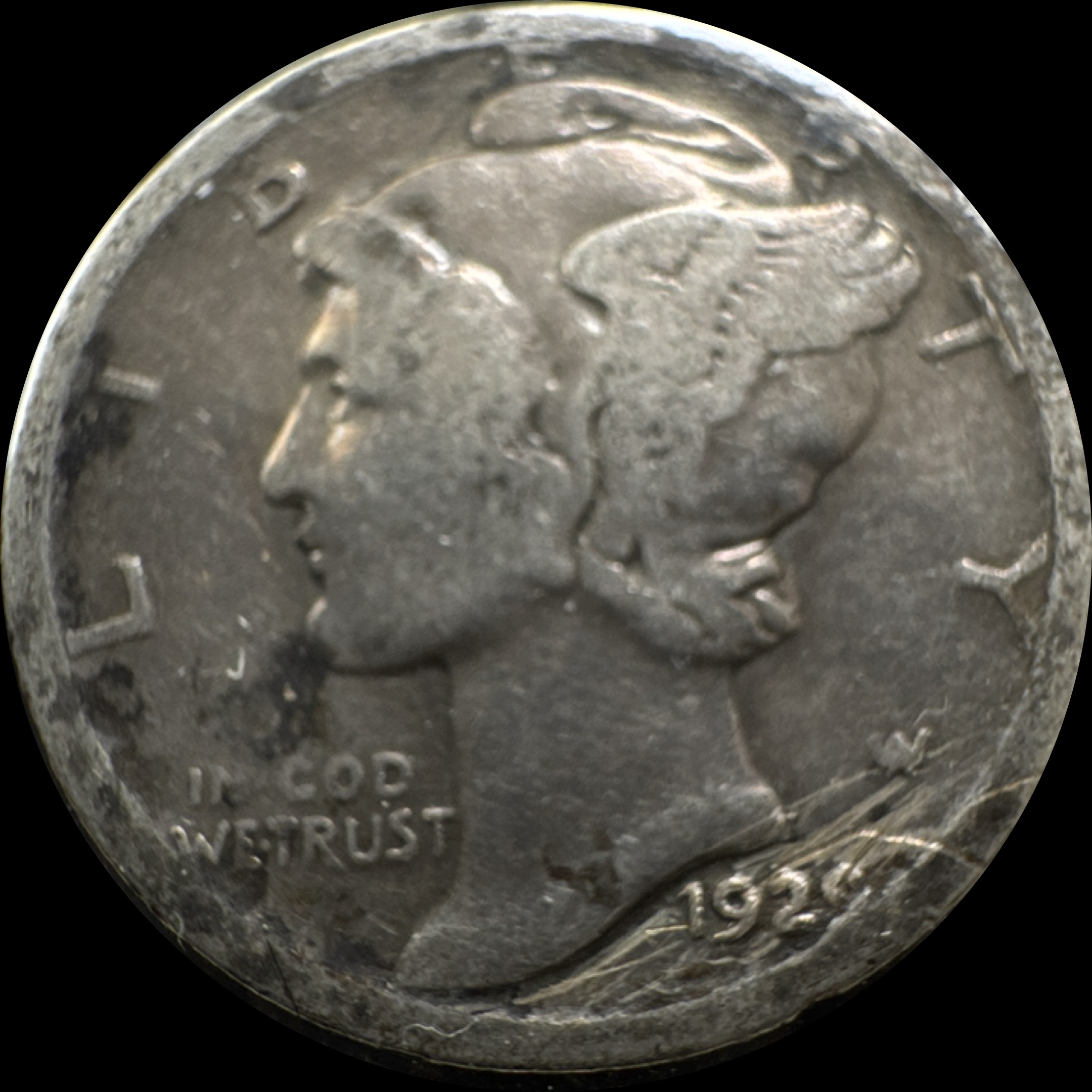 1929-D Mercury Dime Ungraded