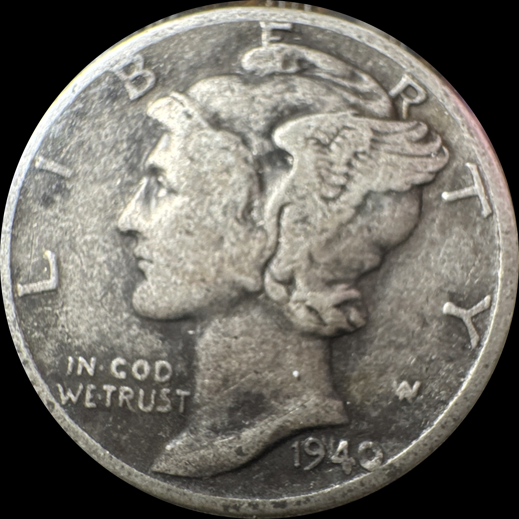 1940-P Mercury Dime Ungraded