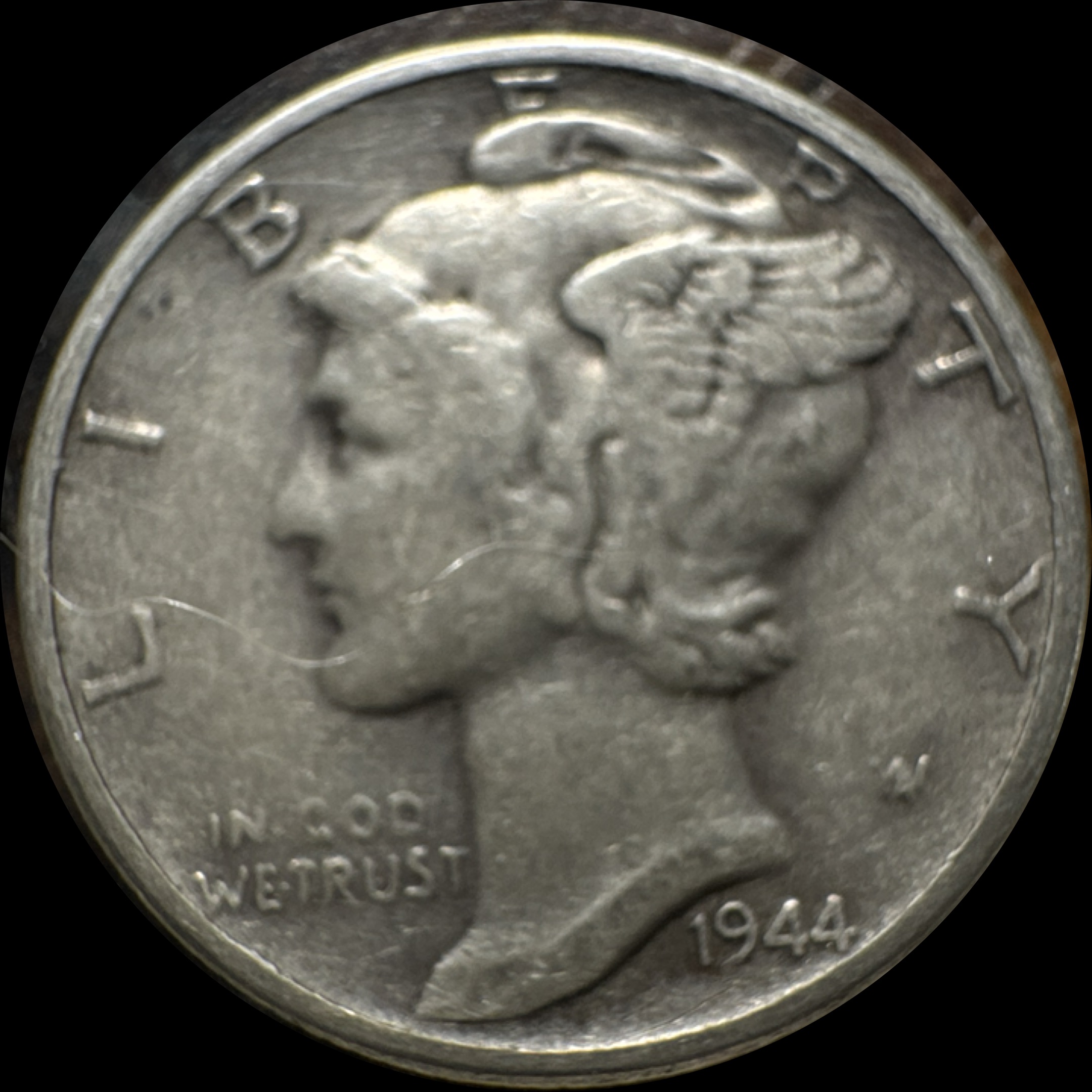 1944-P Mercury Dime Ungraded