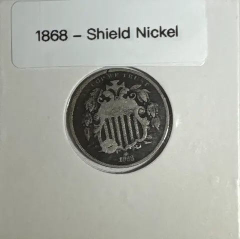 1868-P Shield Nickel Ungraded