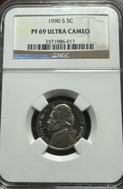 1990-S Jefferson Nickel PF69