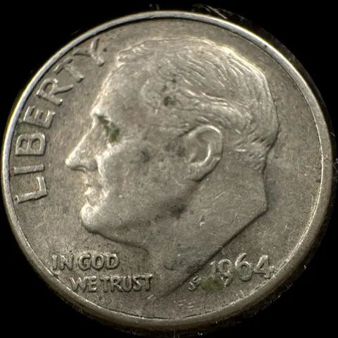 1964-D Roosevelt Dime Ungraded