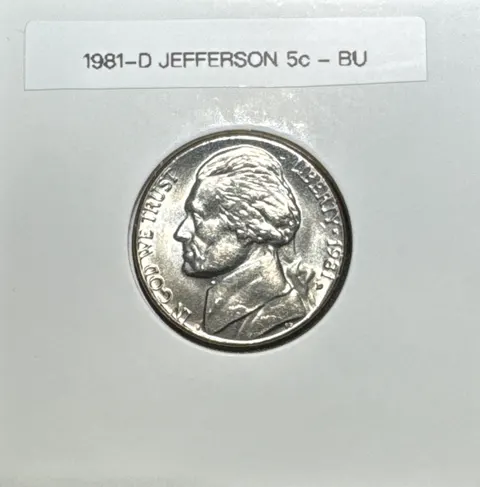 1981-D Jefferson Nickel Ungraded