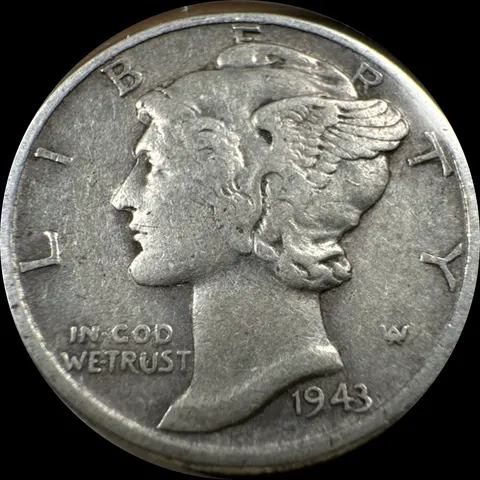 1943-P Mercury Dime Ungraded