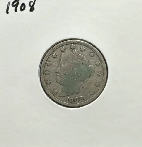 1908-P Liberty V Nickel Ungraded