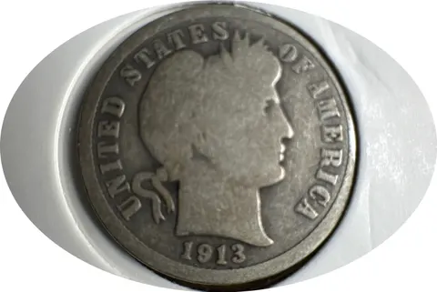 1913-P Barber Dime Ungraded