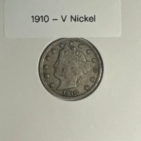1910-P Liberty V Nickel Ungraded