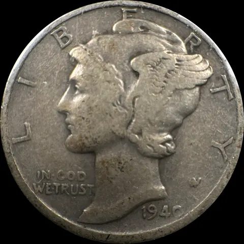 1940-S Mercury Dime Ungraded