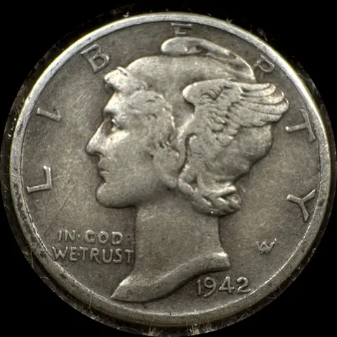 1942-D Mercury Dime Ungraded