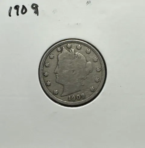 1909-P Liberty V Nickel Ungraded