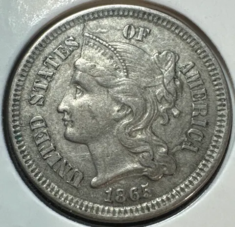 1865-P 3-Cent Nickel Ungraded