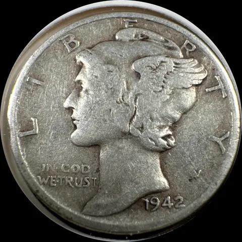1942-P Mercury Dime Ungraded