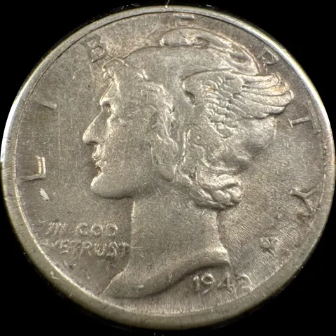 1942-D Mercury Dime Ungraded