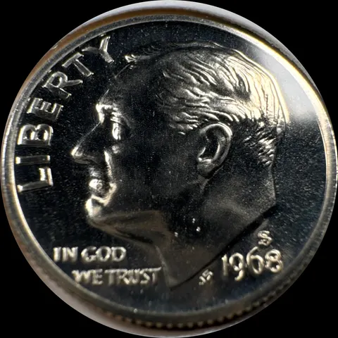 1968-S Roosevelt Dime Ungraded