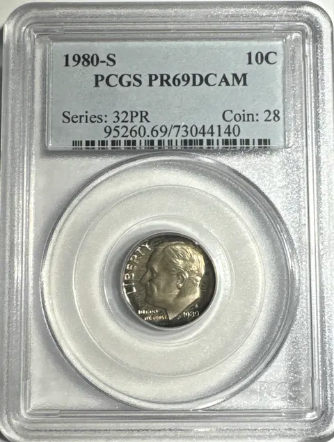1980-S Roosevelt Dime PR69