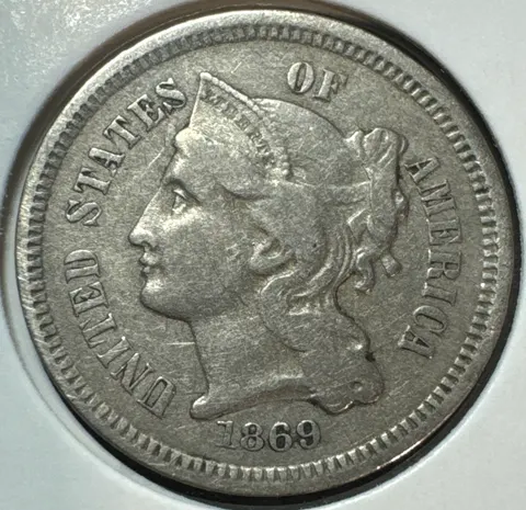 1869-P 3-Cent Nickel Ungraded