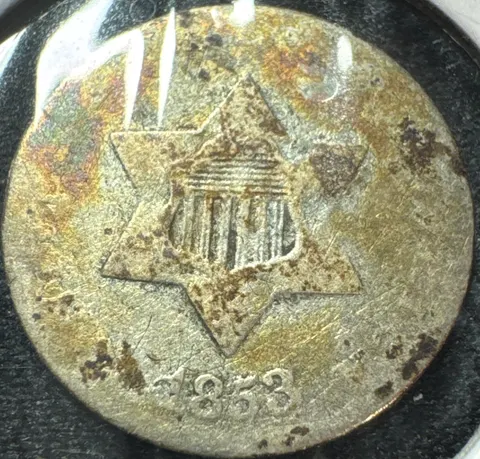 1853-P 3-Cent Silver Ungraded