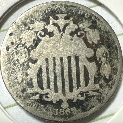 1869-P Shield Nickel Ungraded