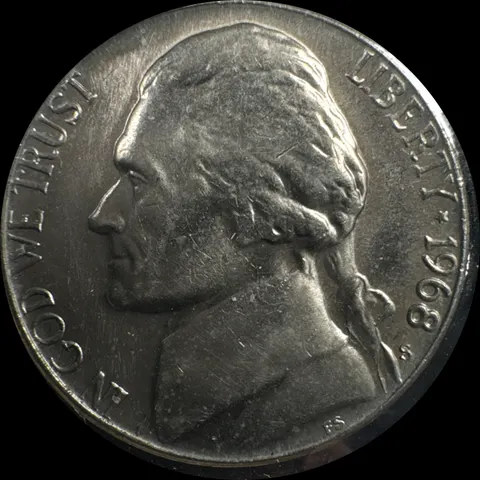 1968-S Jefferson Nickel Ungraded