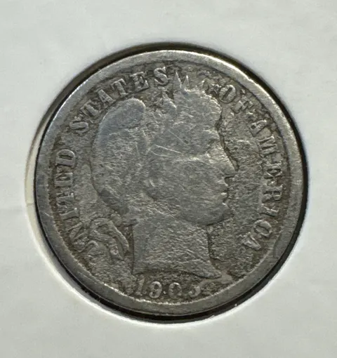 1905 Barber Dime Ungraded