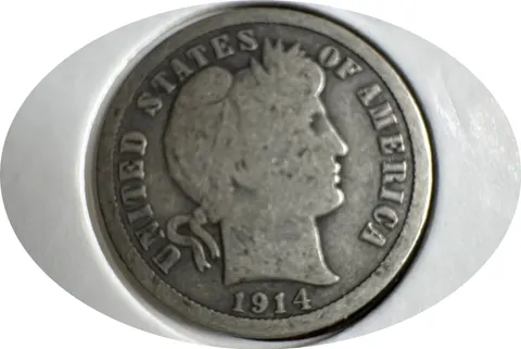1914-P Barber Dime Ungraded