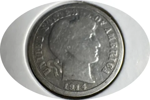 1914-P Barber Dime Ungraded