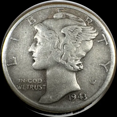 1943-D Mercury Dime Ungraded