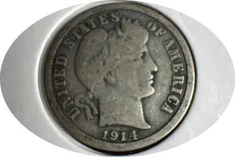 1914-P Barber Dime Ungraded