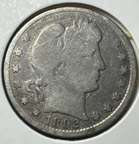 1892-P Barber Quarter Ungraded