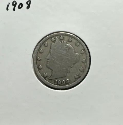 1908-P Liberty V Nickel Ungraded