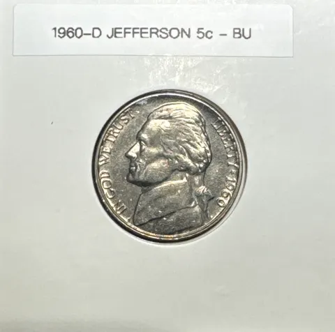 1960-D Jefferson Nickel Ungraded