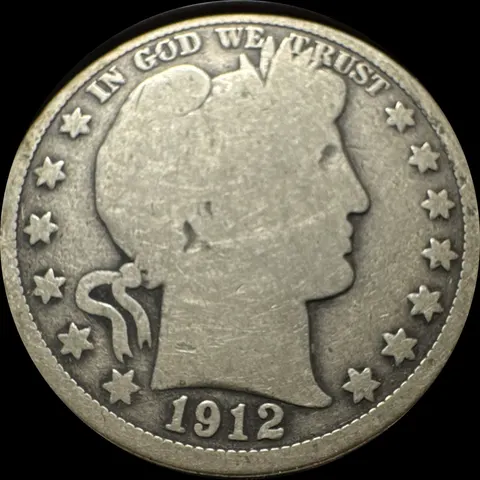 1912-P Barber Half Dollar Ungraded