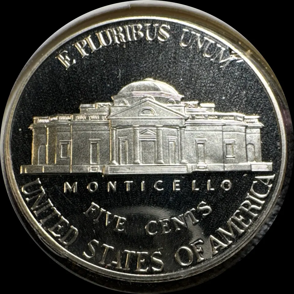 2000-S Jefferson Nickel UNGRADED — back