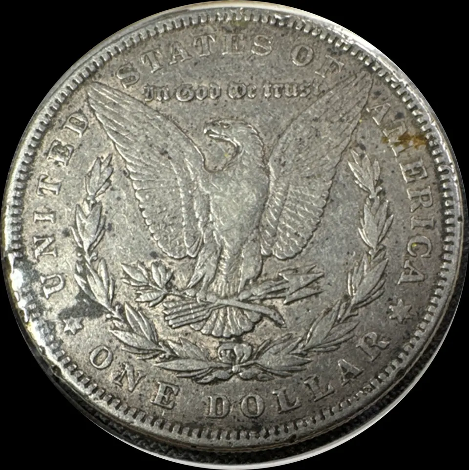1884-P Morgan Dollar UNGRADED — back