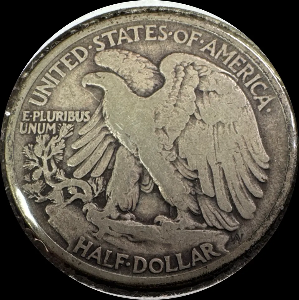 1936-P Walking Liberty Half Dollar UNGRADED — back
