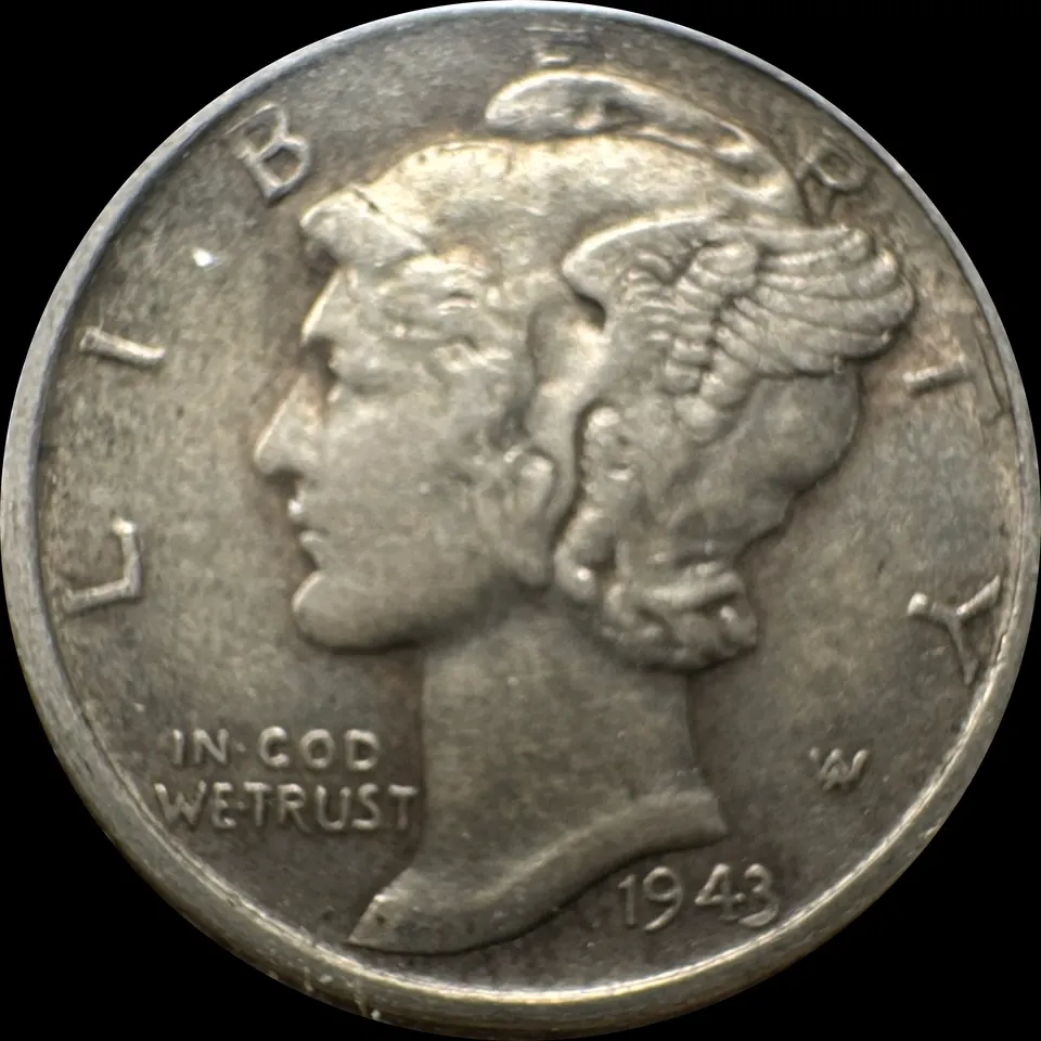 1943-P Mercury Dime Ungraded — front