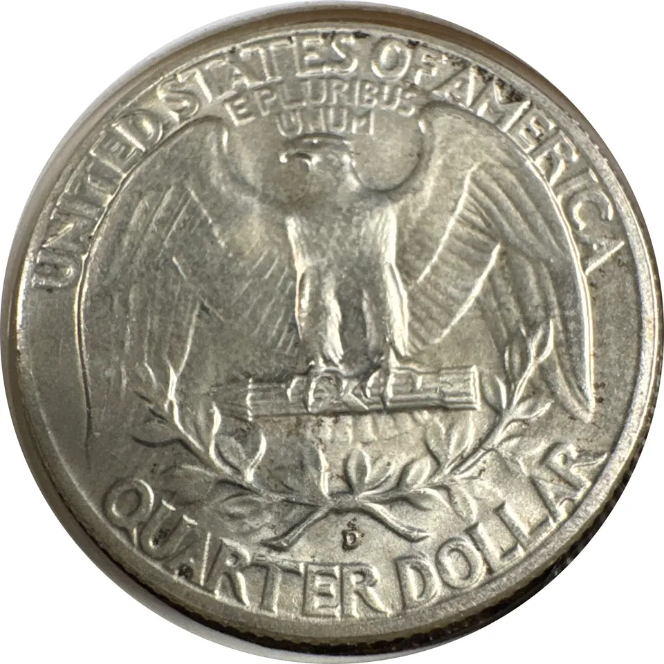 1960-D Washington Quarter Ungraded — back