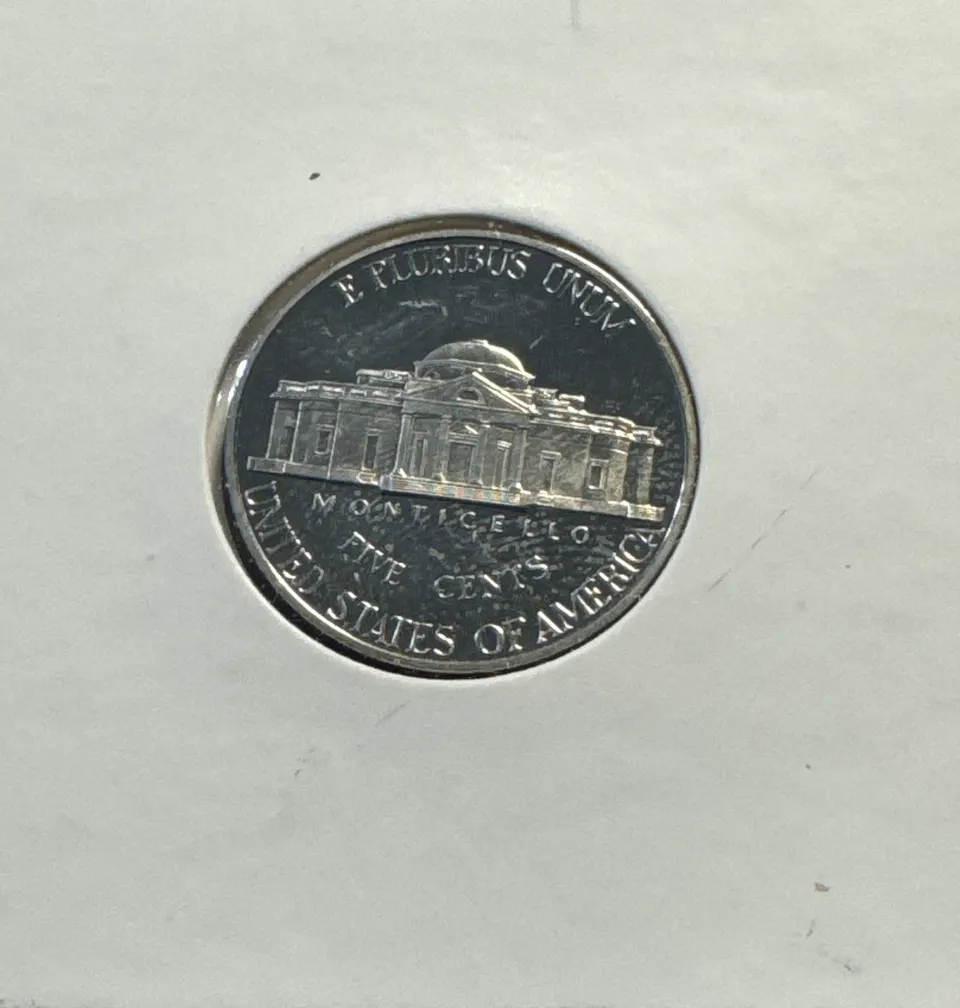 2001-S Jefferson Nickel Ungraded — back