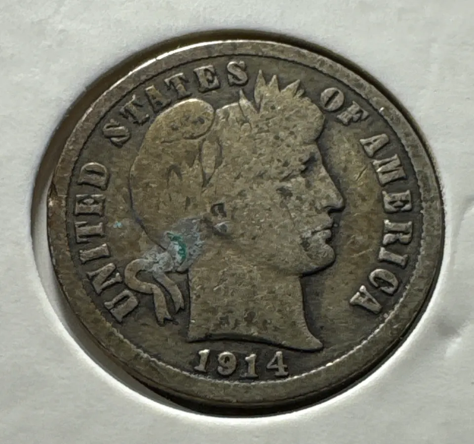 1914-P Barber Dime Ungraded — front