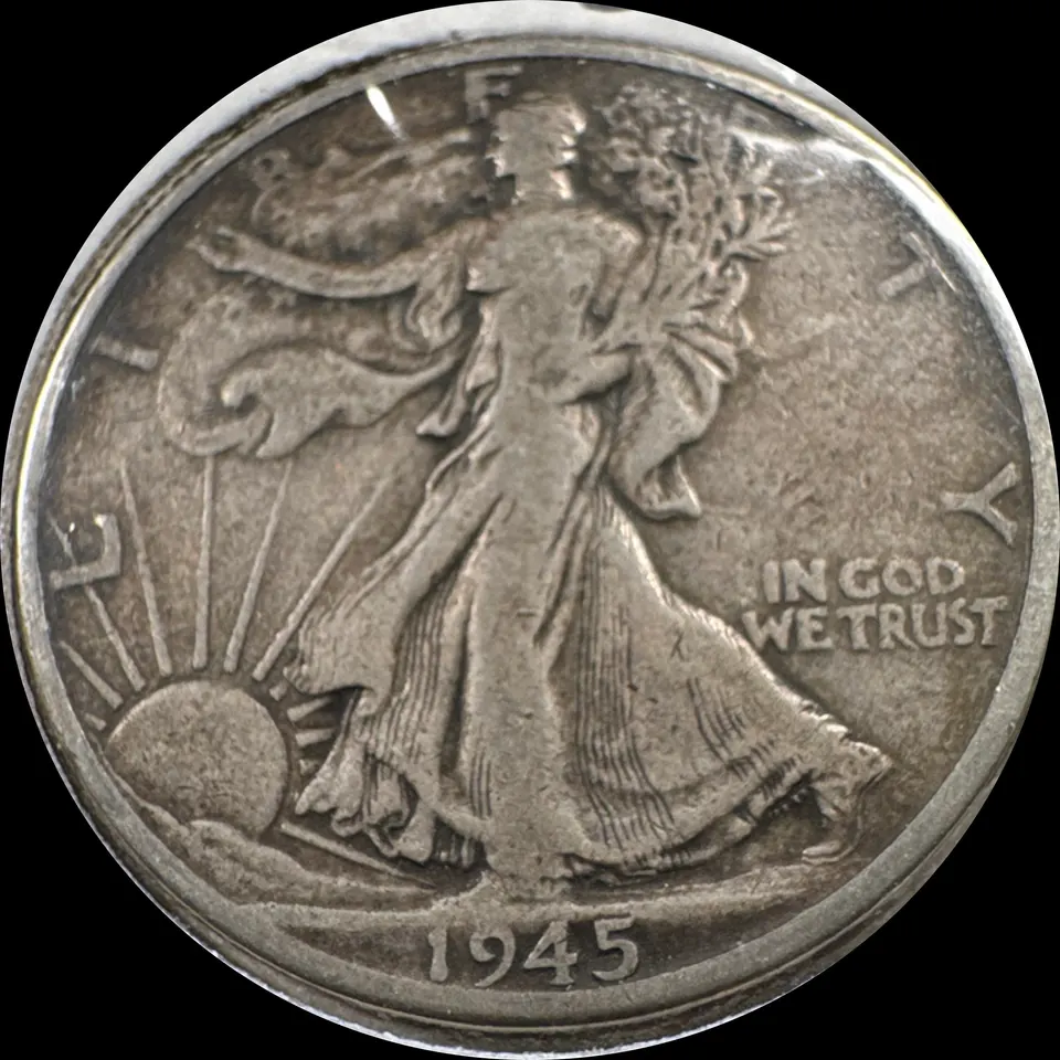1945-D Walking Liberty Half Dollar Ungraded — front