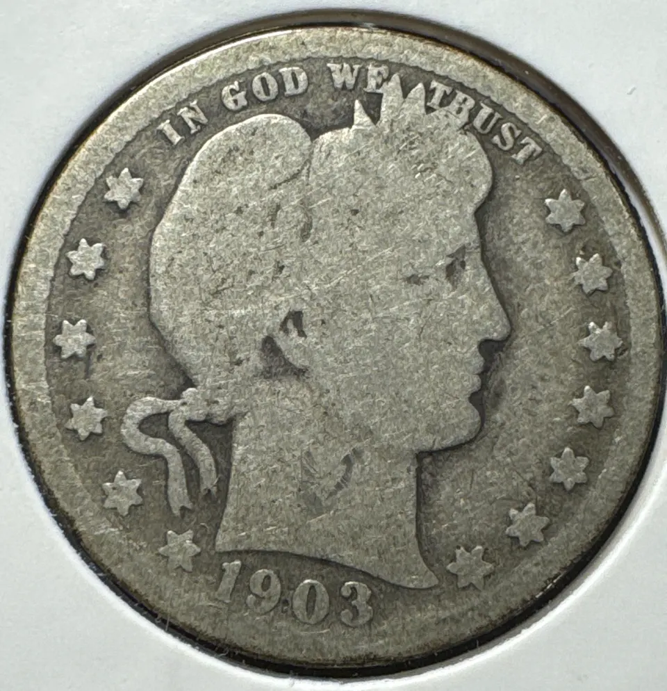 1903-P Barber Quarter Ungraded — front