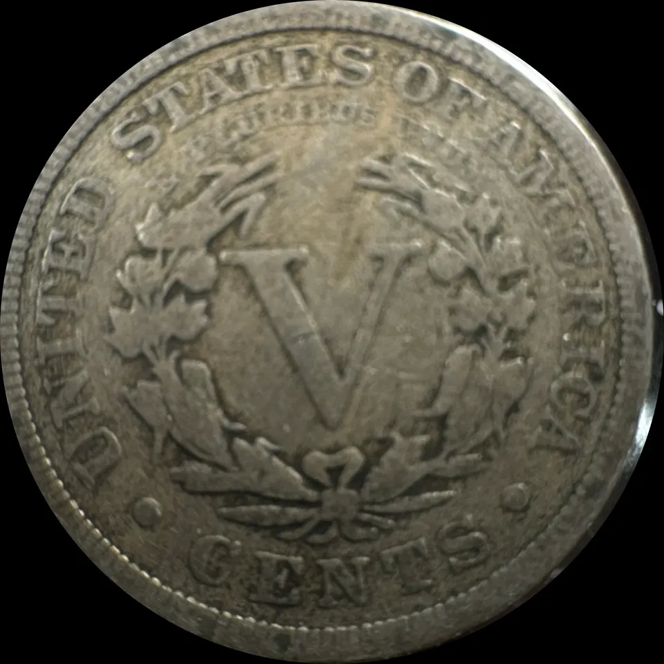 1911-P Liberty V Nickel Ungraded — back