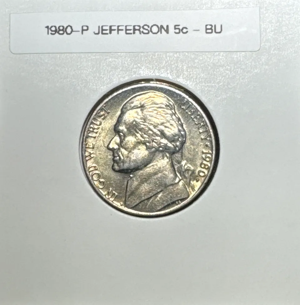 1980-P Jefferson Nickel Ungraded — front