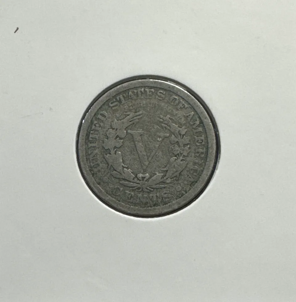 1910-P Liberty V Nickel Ungraded — back