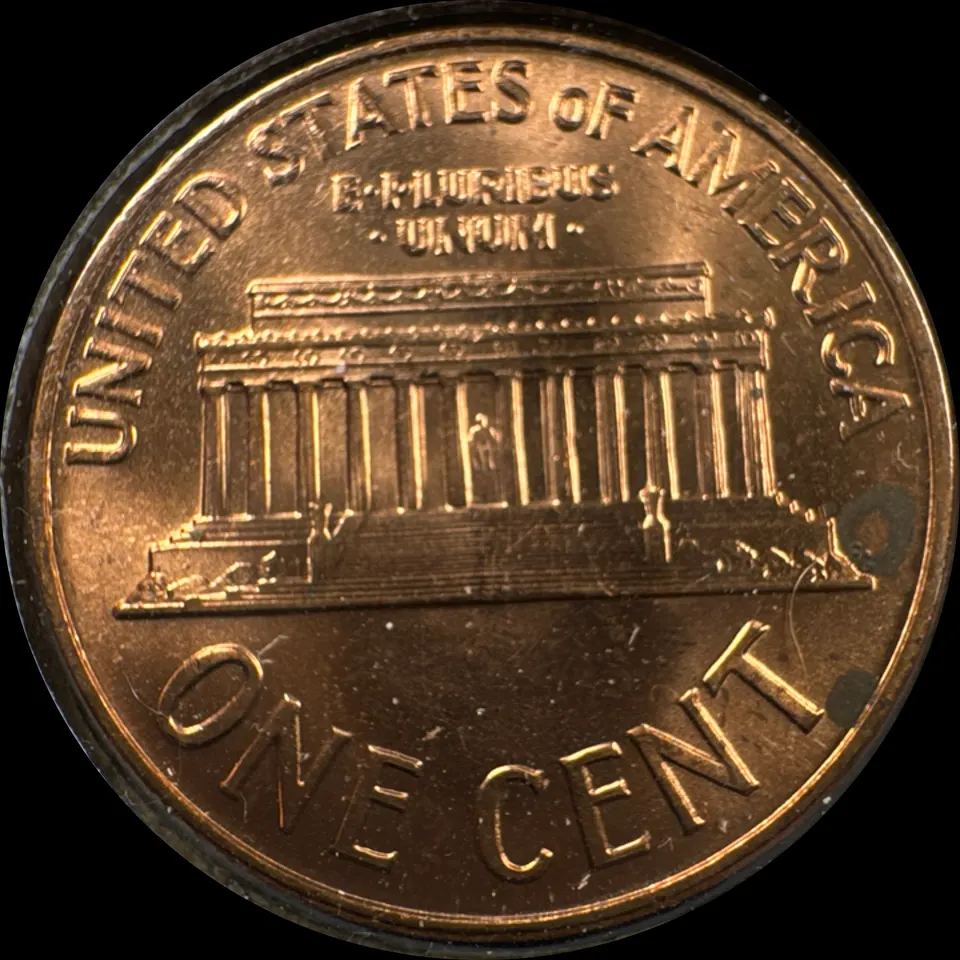 1960-P Lincoln Cent Ungraded — back