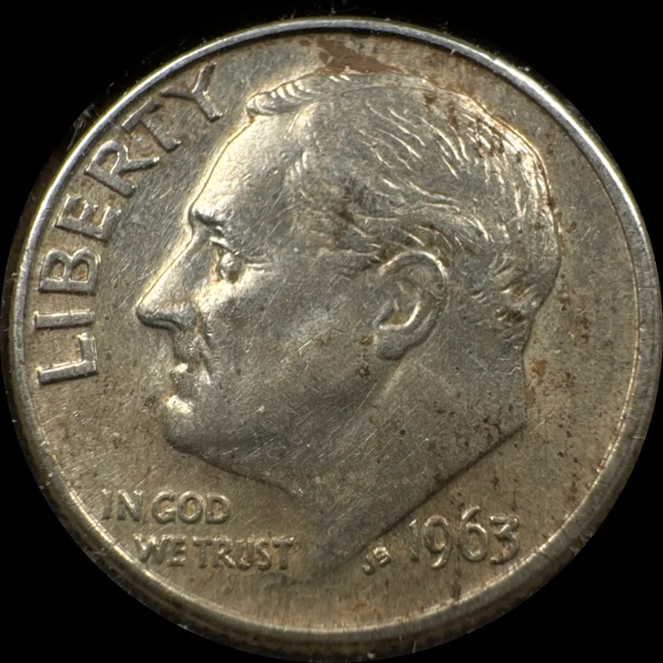 1963-D Roosevelt Dime Ungraded — front