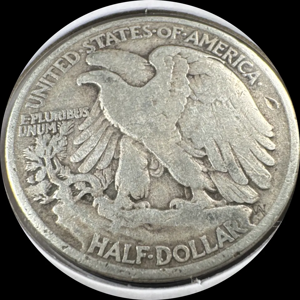 1936-P Walking Liberty Half Dollar Ungraded — back