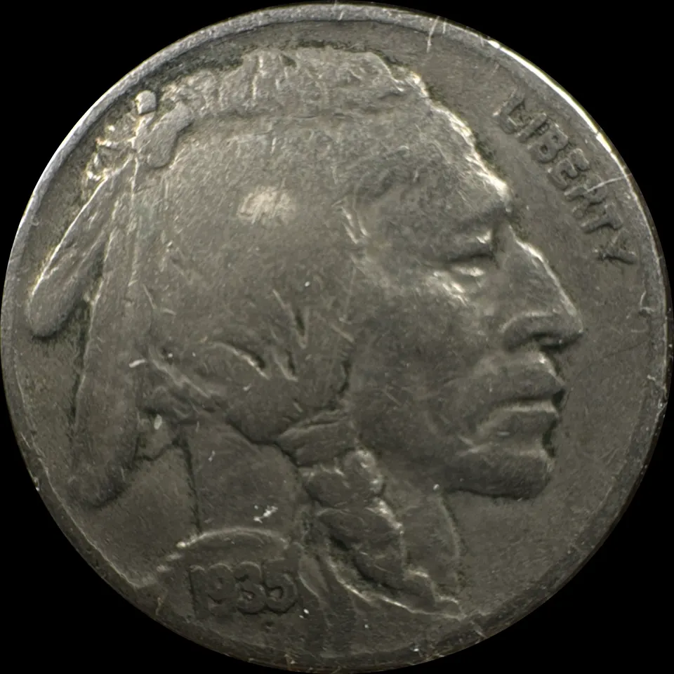 1935-P Buffalo Nickel Ungraded — front