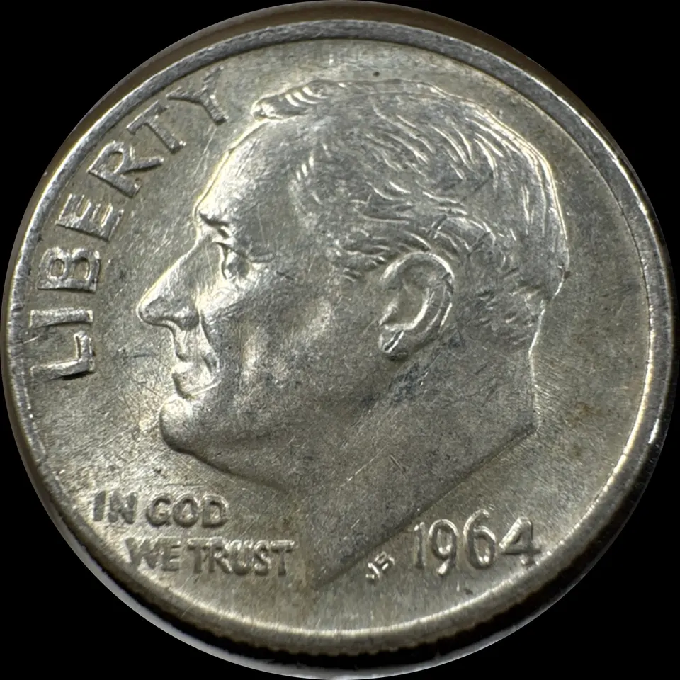1964-P Roosevelt Dime Ungraded — front